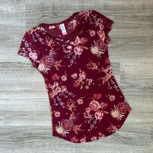 NOBO No Boundaries mesh floral print top